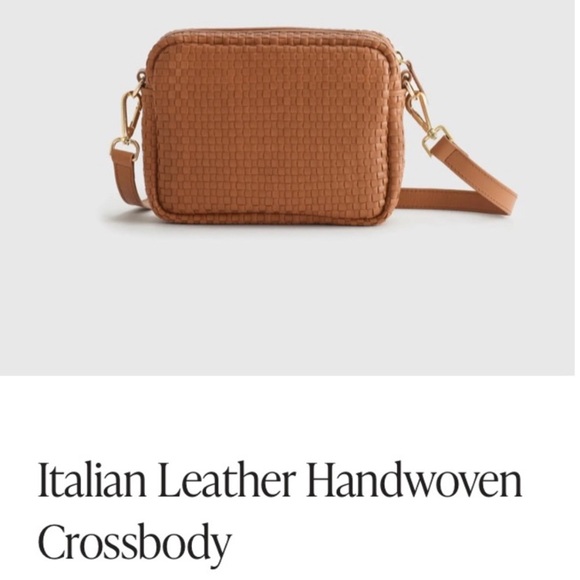 Quince Handbags - Quince Italian Leather Woven Crossbody